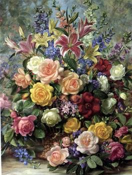unknow artist Floral, beautiful classical still life of flowers.083